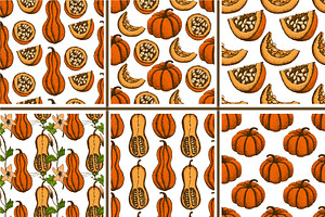 Hand Drawn Vintage Pumpkins