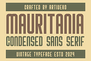 Mauritania Condensed Sans Serif, a Sans Serif Font by Artiveko (Thumbnail 1 of 5)