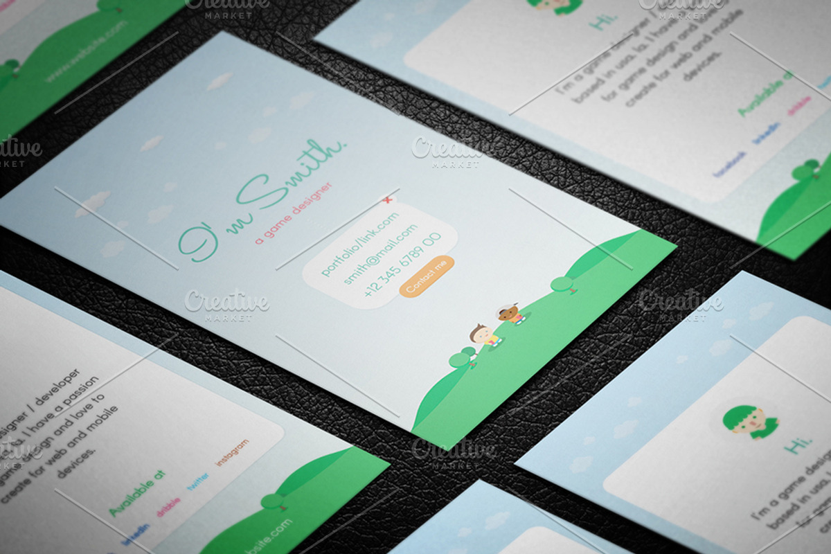 Game Designer Business Card, a Business Card Template by Awns Creators (Photo 1 of 5)