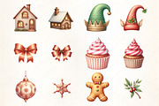 Cute Christmas Day Clipart, an Illustration by CrexoraLab (Thumbnail 1 of 5)