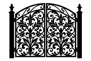 Ornamental Iron Gate Silhouette, an Object Graphic by hafijul (Thumbnail 4 of 4)