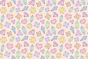 Diamonds and crystals pattern, an Illustration by Cmeree (Thumbnail 2 of 2)