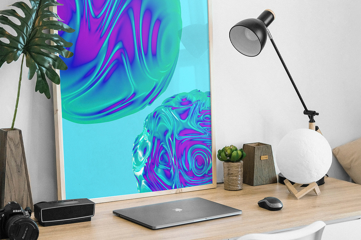 3D Neon Abstract Glass Shapes, a Graphic by Alina Sh (Photo 4 of 6)