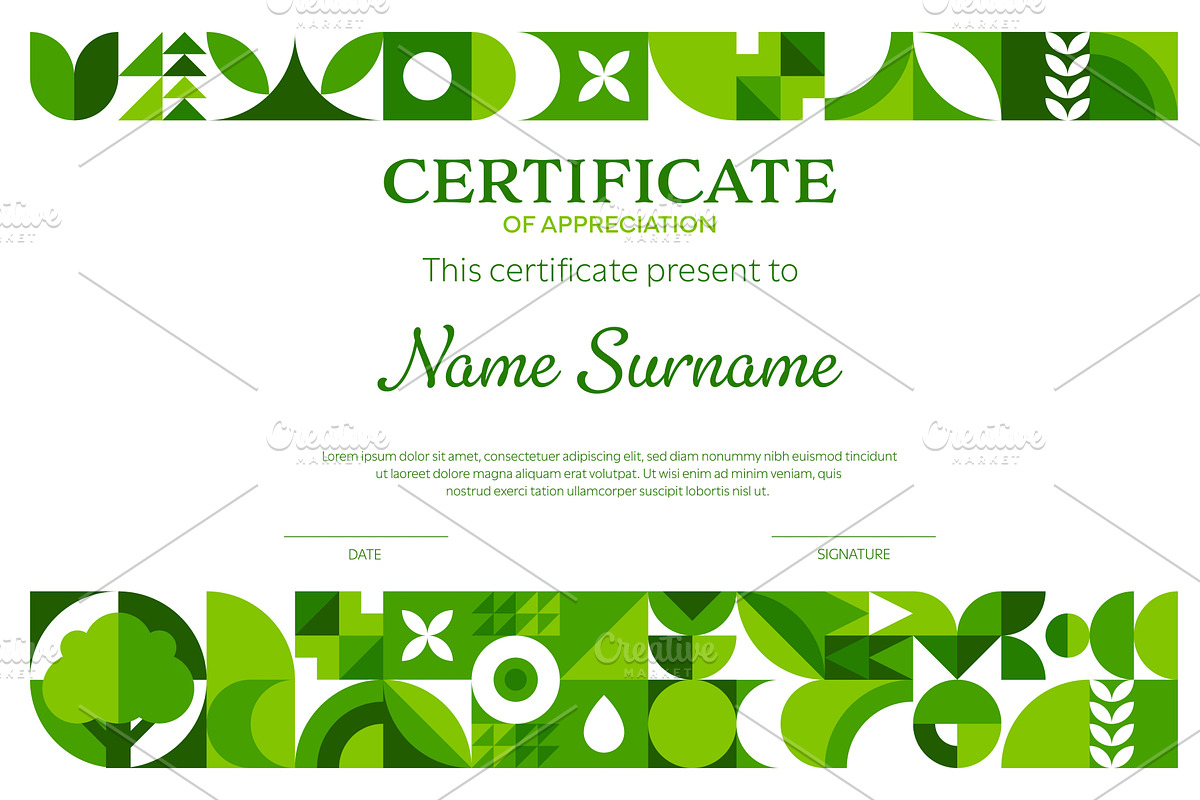 Ecology environment certificate, a Decorative Illustration by Buch&Bee