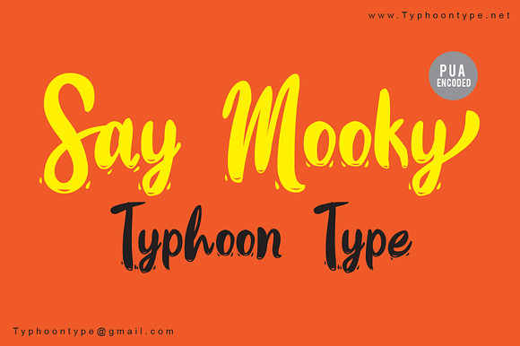 Say Mooky font preview 3