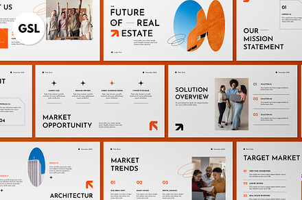 White Orange Pitch Deck Google Slide, a Presentation Template by graphicook