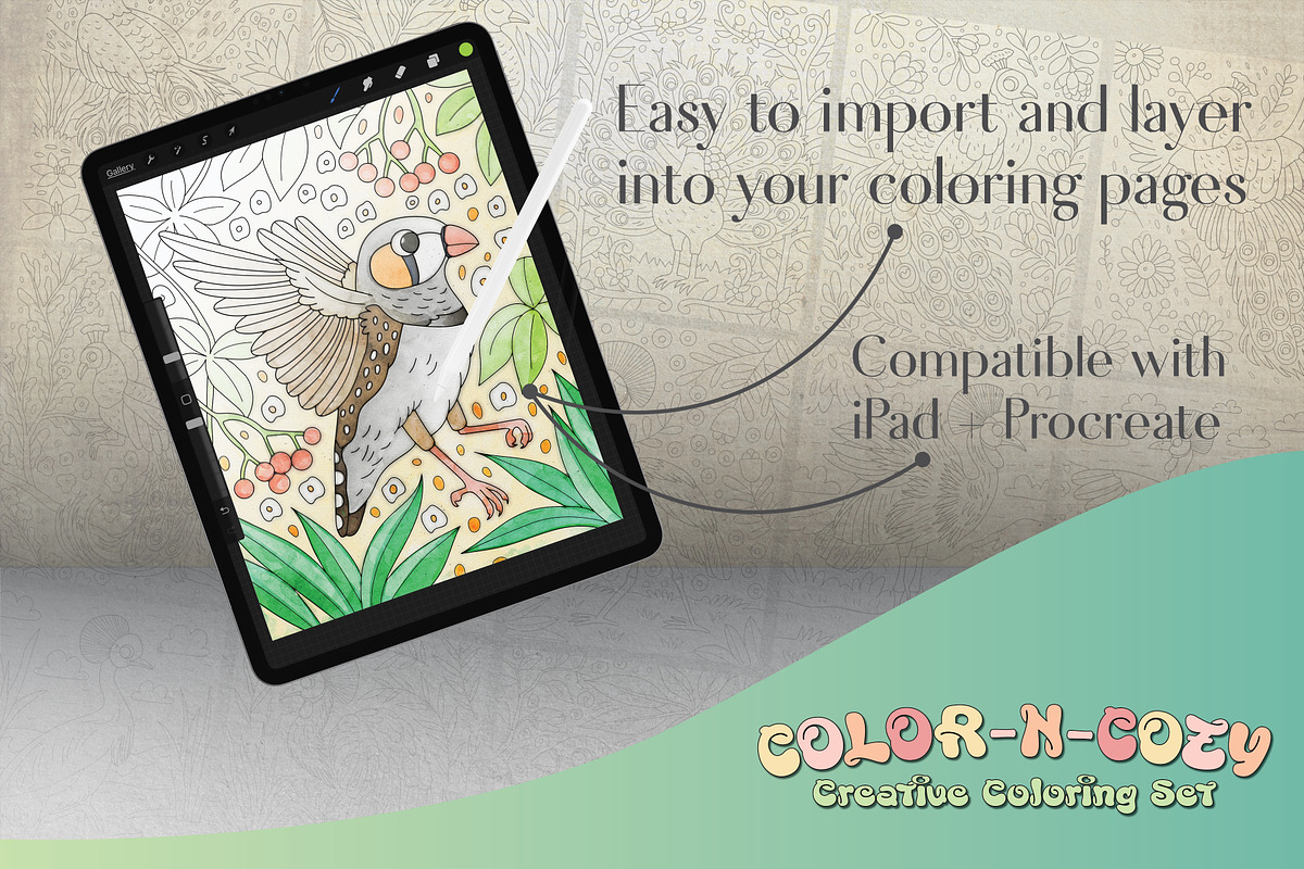 Digital Coloring Set, an Animal Illustration by Adirondack Canvas Studio (Photo 5 of 8)