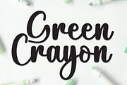 Green Crayon | Script Font, a Handwritten Font by Scratchones (Thumbnail 1 of 8)