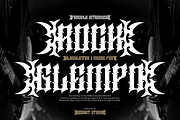Rock Glempo - Music Font, a Blackletter Font by Iqsiart Studio (Thumbnail 1 of 10)