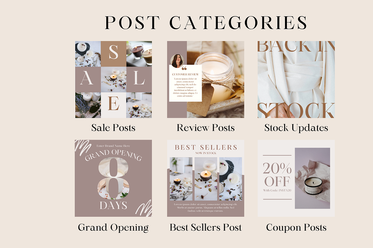 Candle Business Instagram Templates, a Social Media Template by Social Assumptions (Photo 6 of 8)