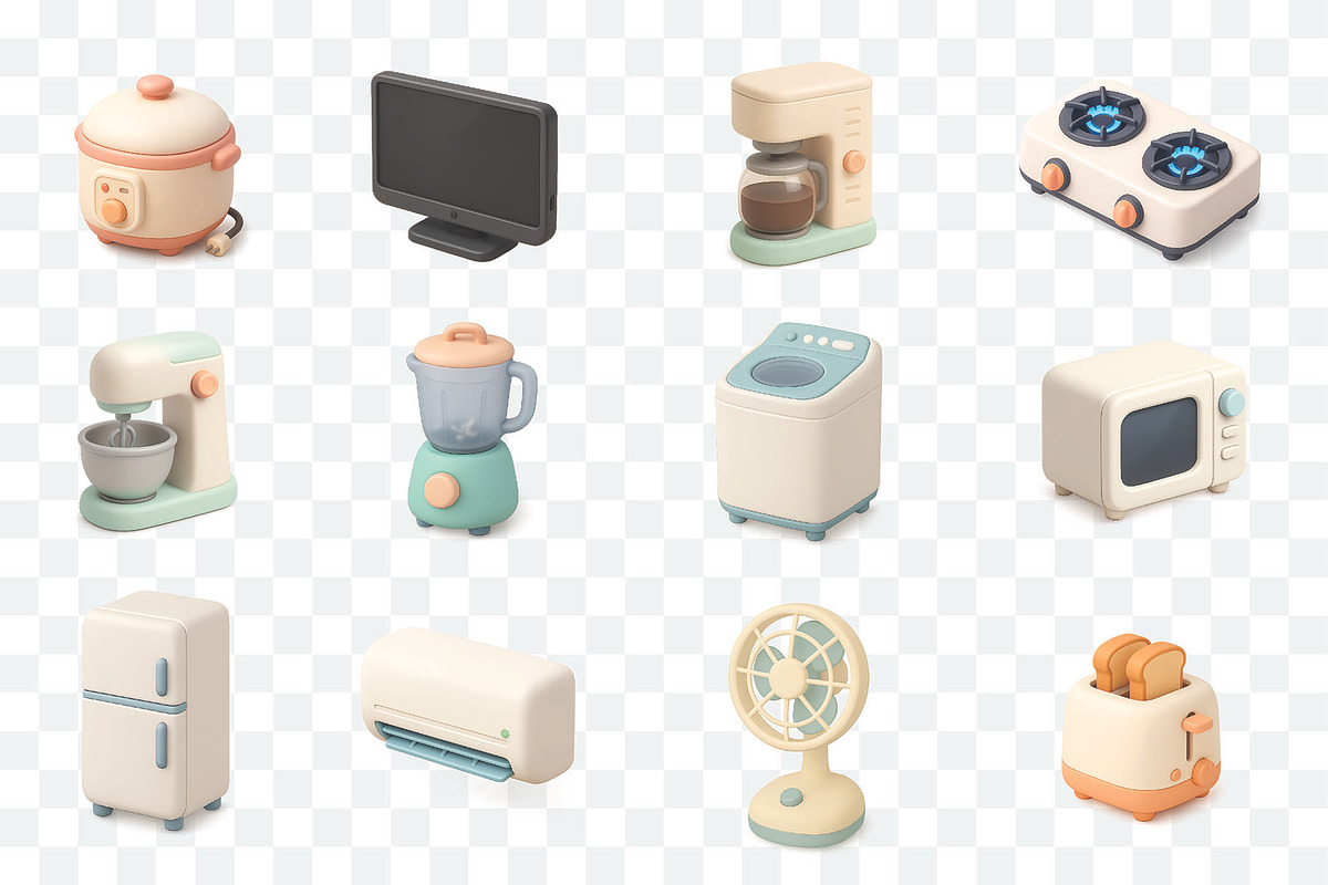 Home Appliances 3D icon pack, a Duotone Icon by Iwanistic (Photo 2 of 7)