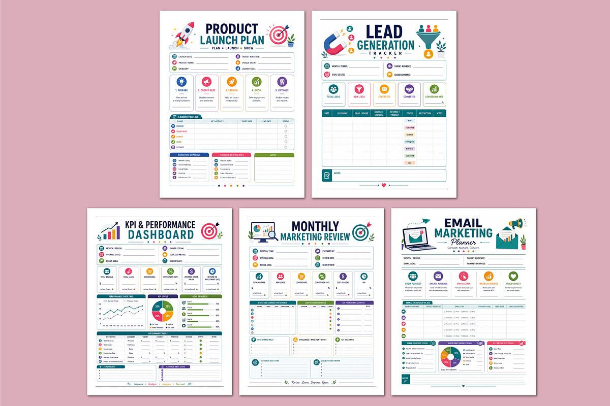 2027 Marketing Strategy Planner., a Stationery Template by Shumaya (Photo 3 of 5)