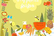 Table With Fruits and Vegetables, a Food Illustration by Maria Starus (Thumbnail 3 of 3)