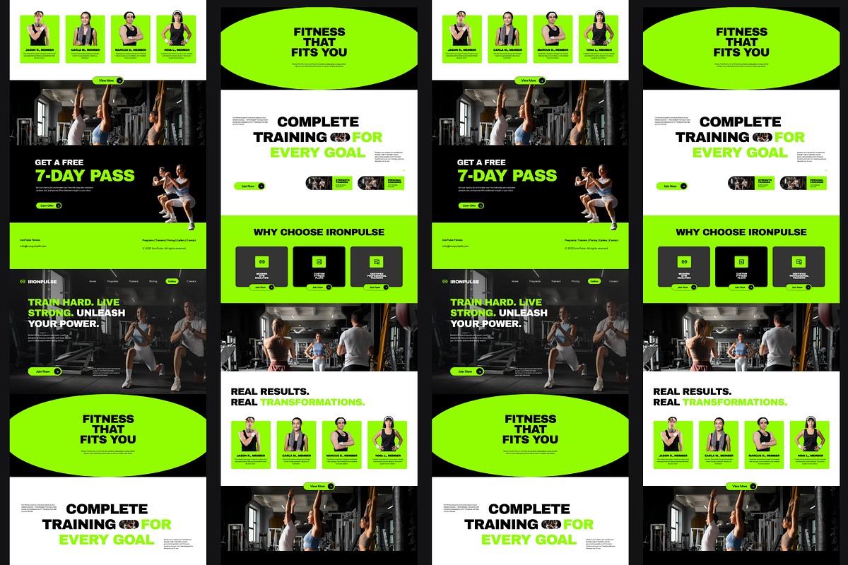 Figma Gym & Fitness Landing Page, a Landing Page Template by Musara (Photo 4 of 6)