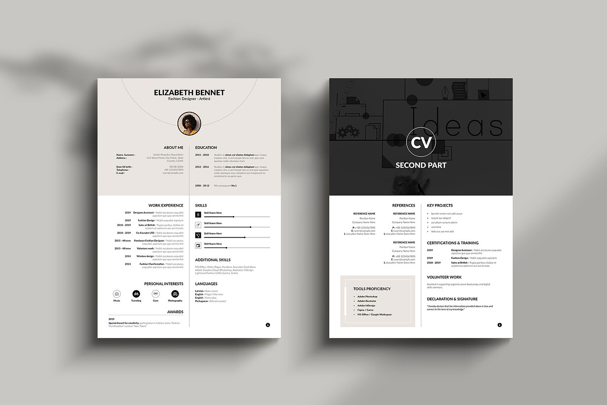 Professional Resume/CV Template, a Resume Template by TemplateFolio-Shop (Photo 3 of 5)