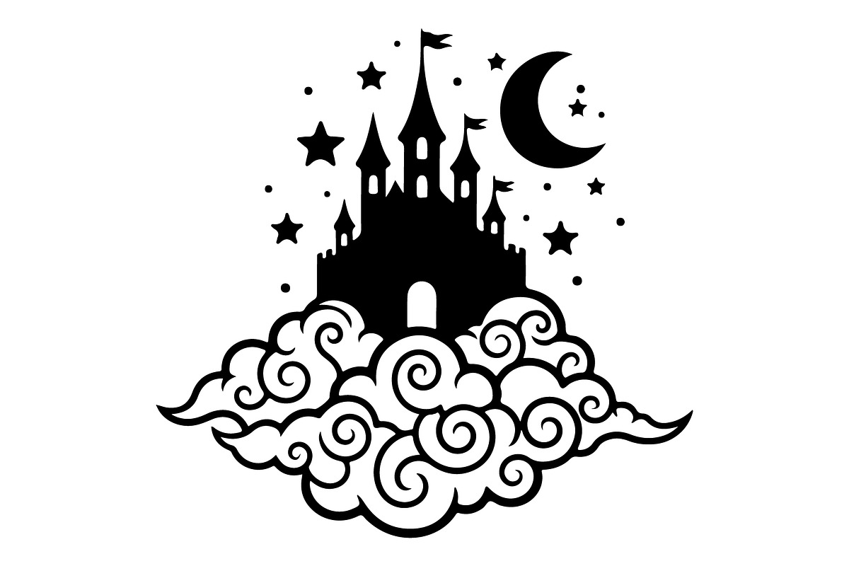 Fantasy Castle Cloud Moon Bundle, an Object Illustration by Gaye Art (Photo 18 of 30)