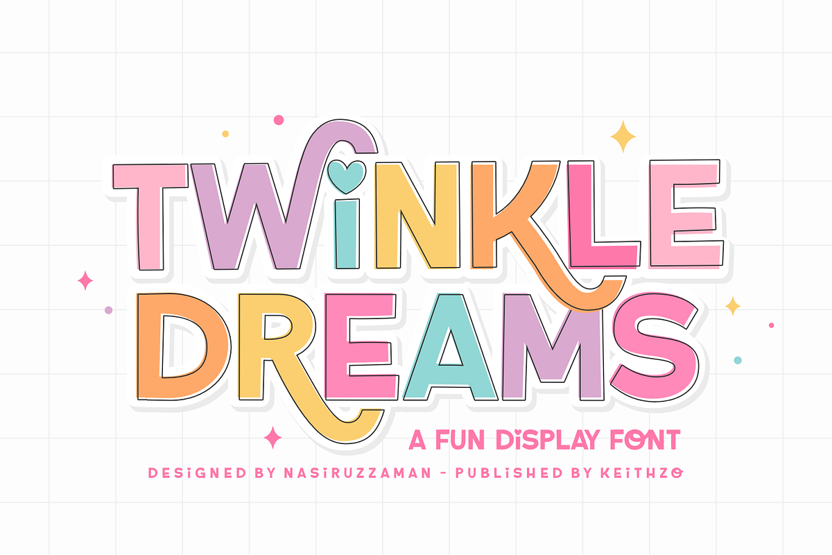 Twinkle Dreams - Christmas Font, a Sans Serif Font by Keithzo (Photo 1 of 7)