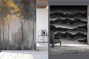 Mixed hand-painted art mural series, a Wallpaper Graphic by Muzi pear studio (Thumbnail 4 of 10)