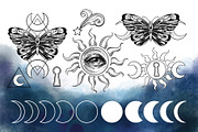 Esoteric set of lineart illustration, an Illustration by Astarta (Thumbnail 4 of 11)