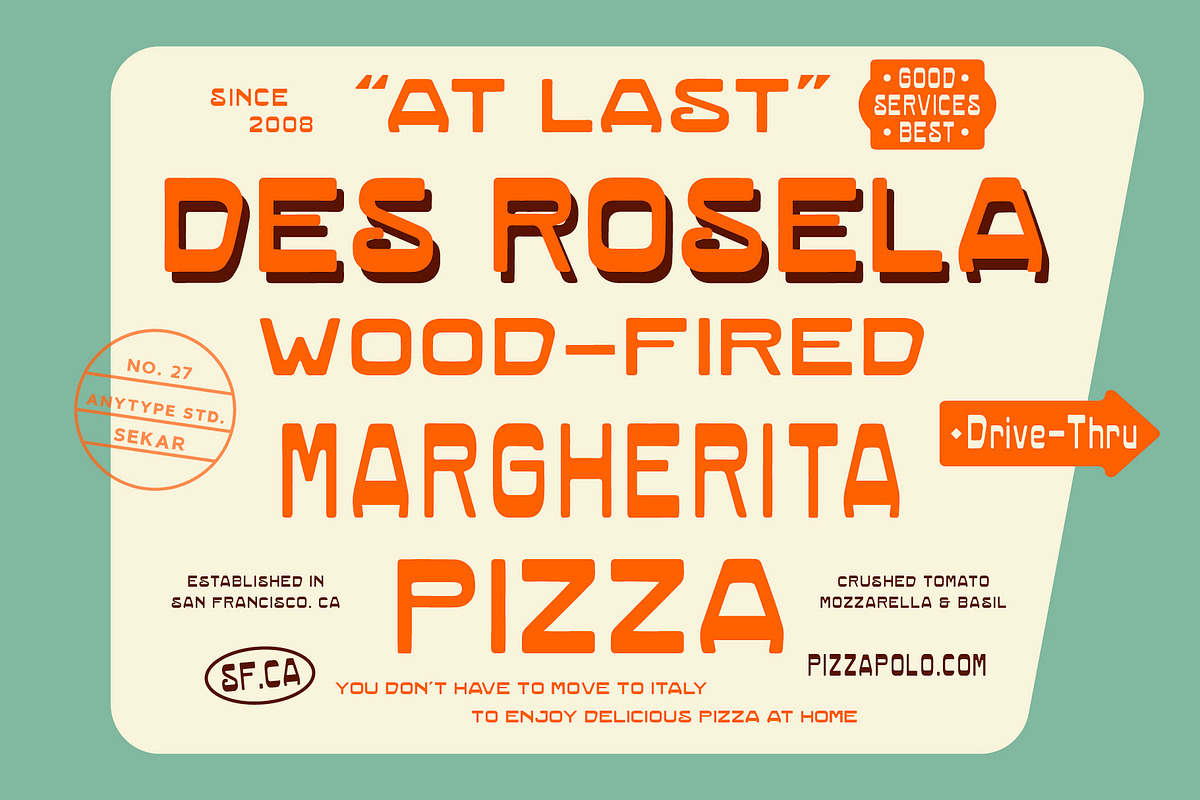 SEKAR — Retro Display Font, a Sans Serif Font by Any-Type® Foundry (Photo 2 of 8)