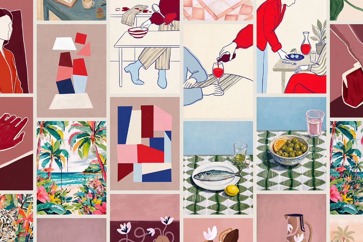 CONTEMPORARY ART PRINTS - 140 Bundle, a Background Graphic by Tomasz Ganclerz (Photo 5 of 12)
