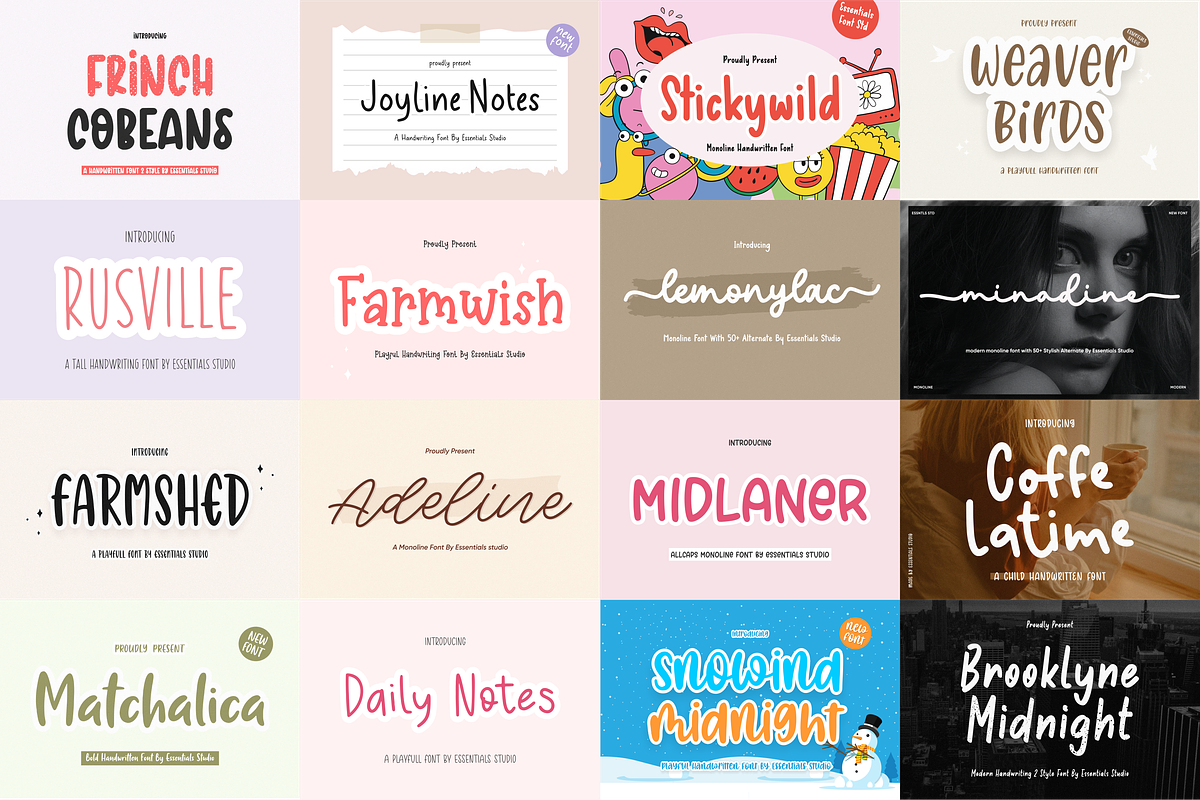 Handwriting Font Bundle, a Handwritten Font by Essentials Studio (Photo 2 of 10)