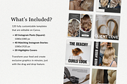 120 Hairstylist Instagram Templates, a Social Media Template by TheBohoFactory (Thumbnail 4 of 10)
