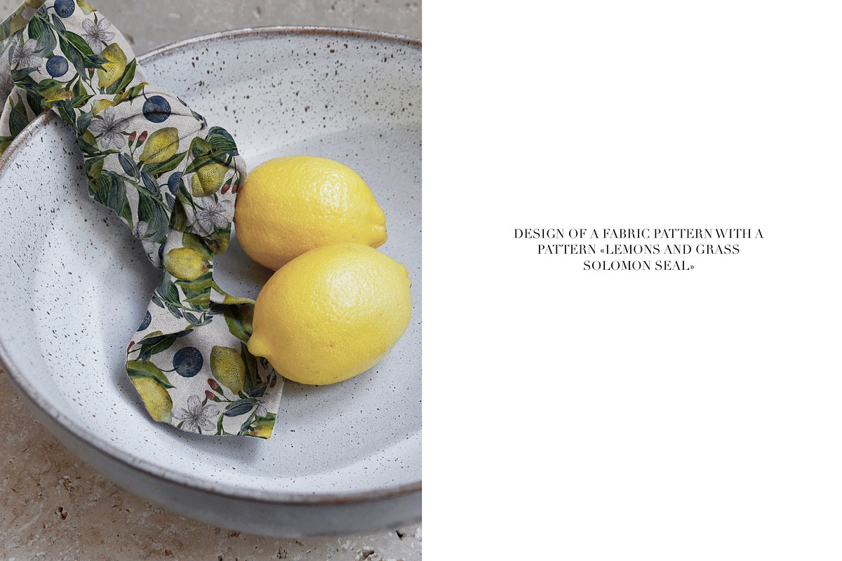 Lemons and grass Solomon seal, an Illustration by PASHKOVA (Photo 17 of 22)