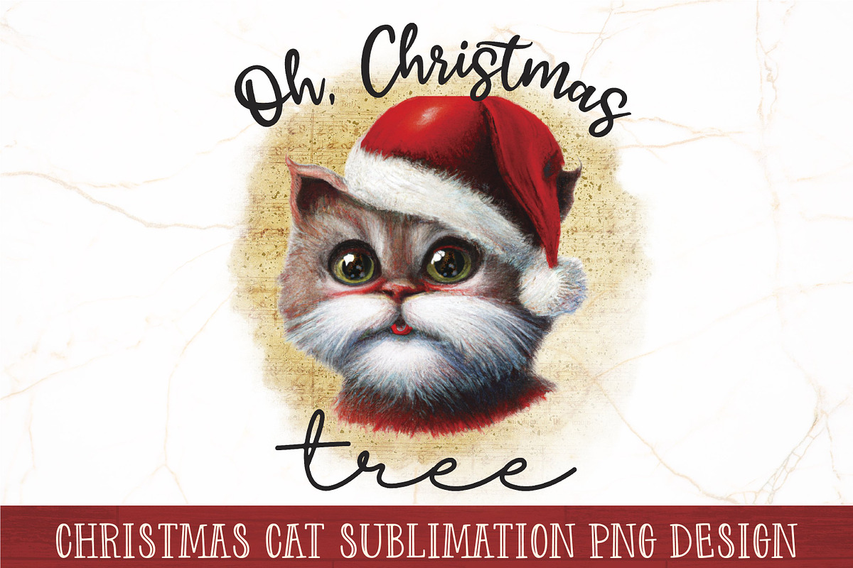 Christmas Cat Sublimation Bundle, an Animal Illustration by RossiGalleria (Photo 2 of 11)