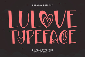 Lulove Display Typeface, a Symbol Font by Maulana Creative