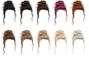 Women Hairstyles Hair Front Clipart