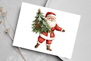 Retro Santa Christmas Clipart, an Illustration by Canvas Craft (Thumbnail 6 of 7)