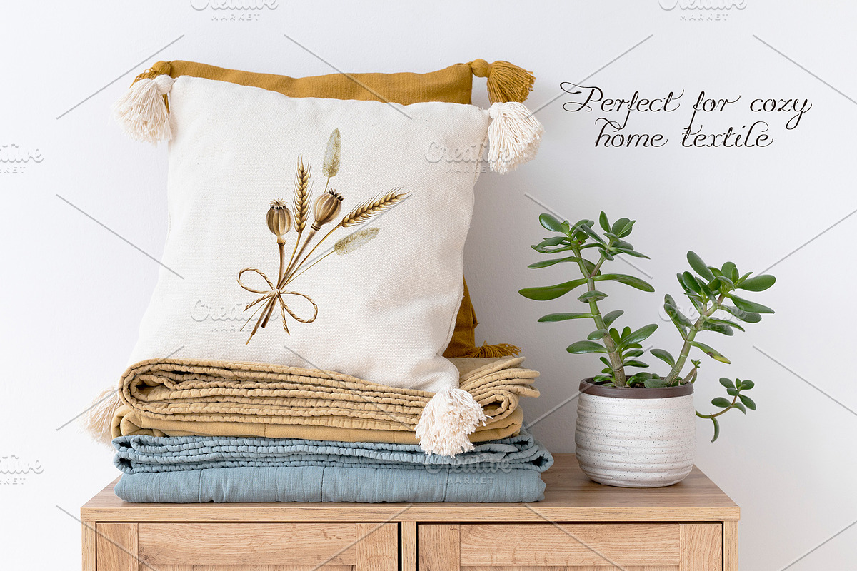 Bohemian garden hand drawn clipart, a Decorative Illustration by Navenzeles (Photo 6 of 14)