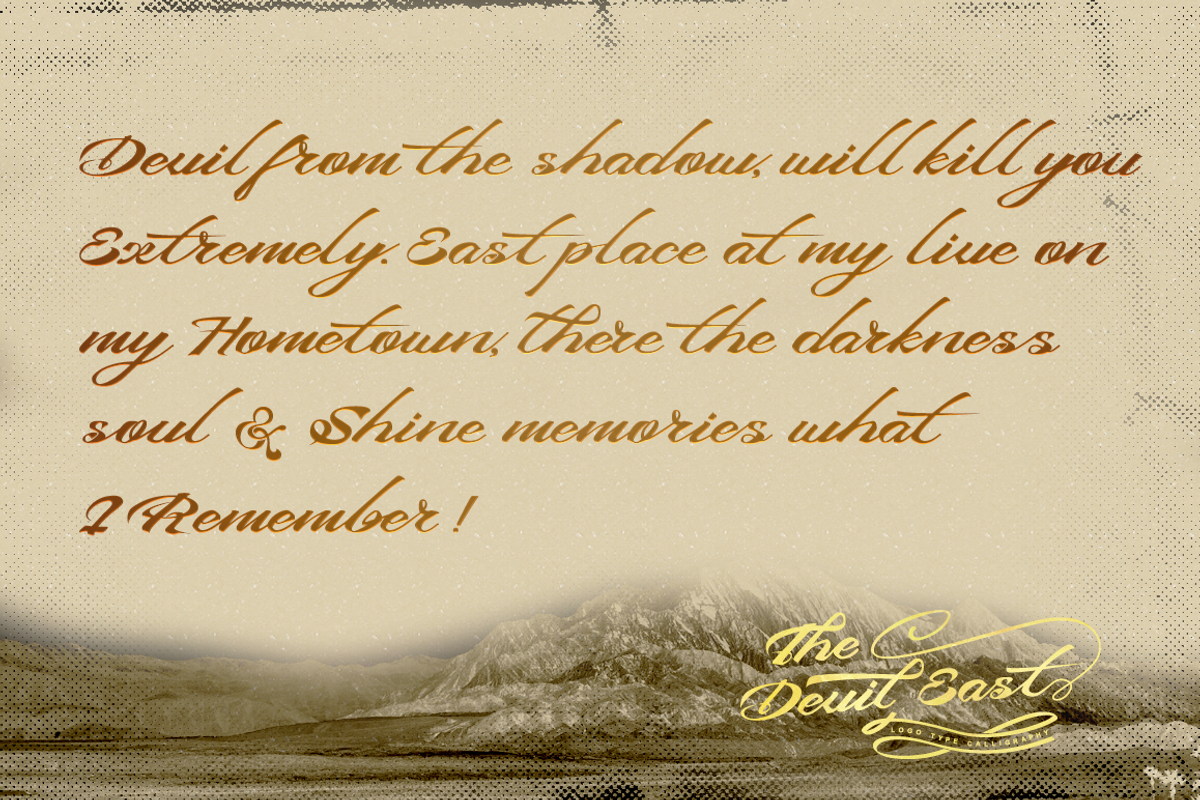 Devil East, a Script Font by FHFont (Photo 7 of 8)