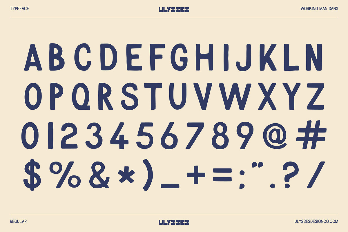 Working Man Sans Hand Drawn Font, a Handwritten Font by Ulysses Design Co (Photo 13 of 24)