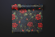 Gothic Roses Seamless Patterns, a Pattern Graphic by Curve Design (Thumbnail 5 of 7)