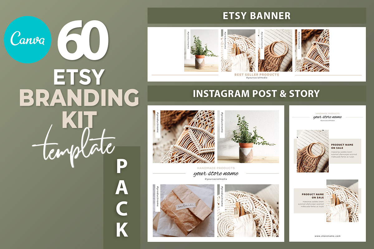 Canva ETSY Branding Kit - SALE, a Templates & Theme by illycreative (Photo 1 of 13)