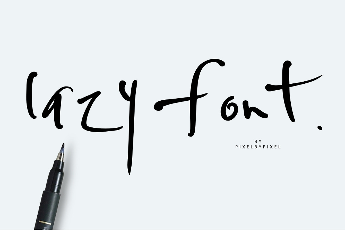 Handwritten Lazy Font