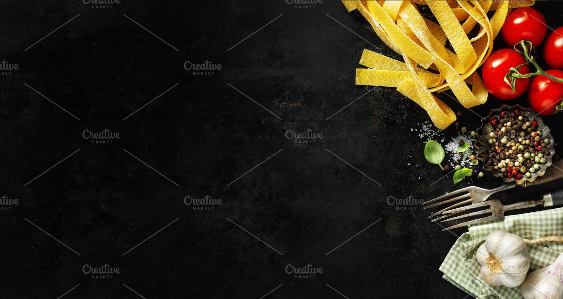 Italian food background with ingredi stock photo containing gastronomy and, a Food & Drink Photo by Valeria Art