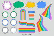 The 90s. Cliparts, cards, patterns, an Object Illustration by Valeria Soloveva (Thumbnail 7 of 23)