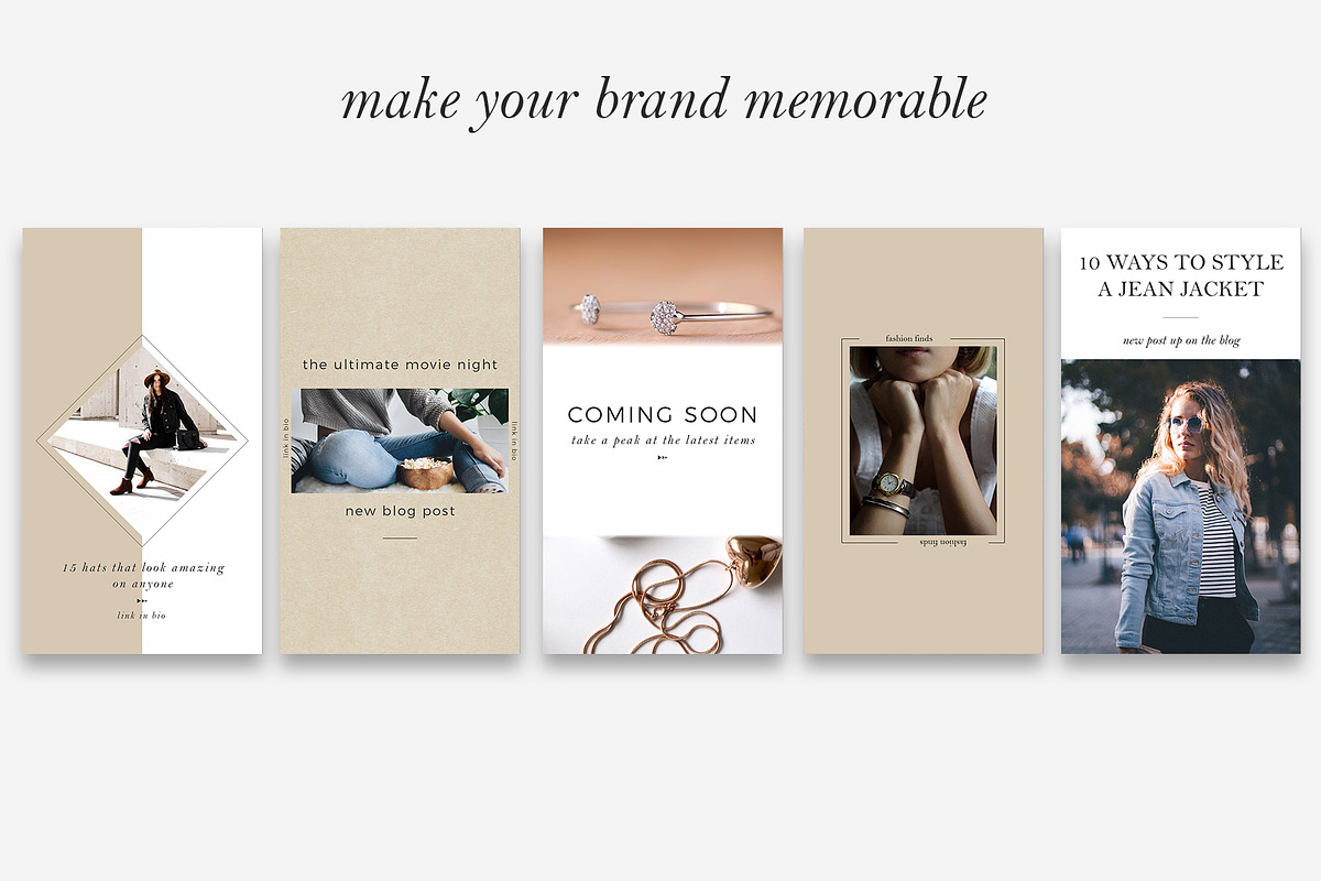 Neutral Instagram Story Templates, a Social Media Template by Dana Nicole Designs (Photo 3 of 5)