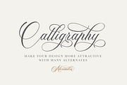 Alexandra Calligraphy, a Script Font by Silverdav (Thumbnail 3 of 9)
