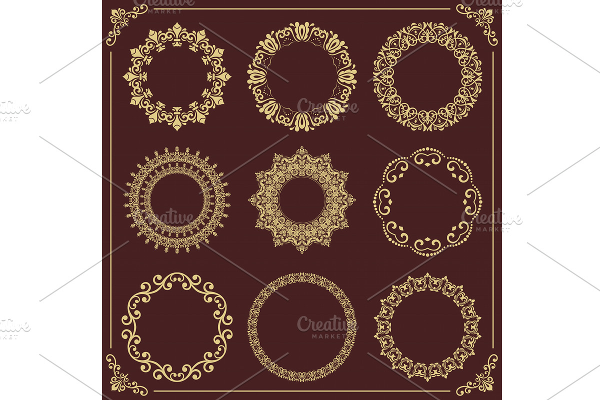 Vintage Big Set of Round Vector, an Illustration by FineArtStudio (Photo 1 of 3)