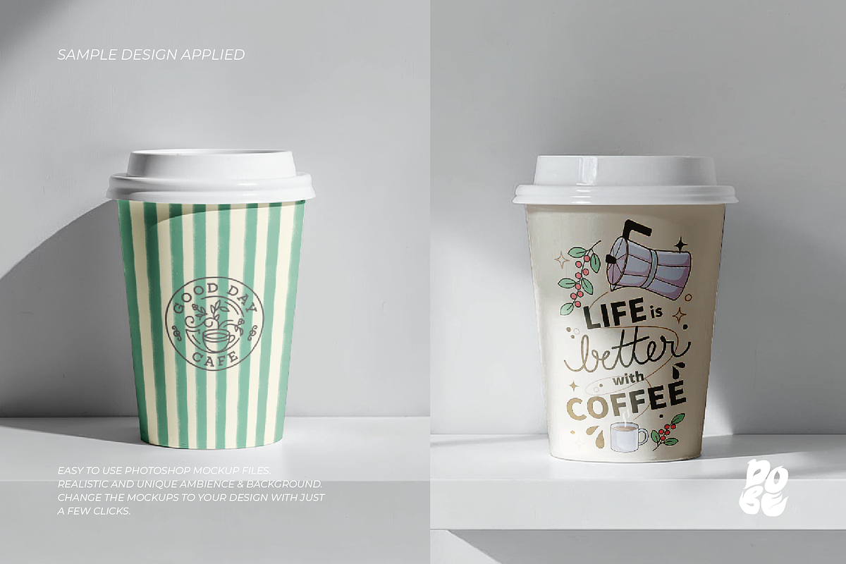Coffee Cup Mockup Set - Vol 2, a Packaging Mockup by DOBE Studio (Photo 5 of 5)