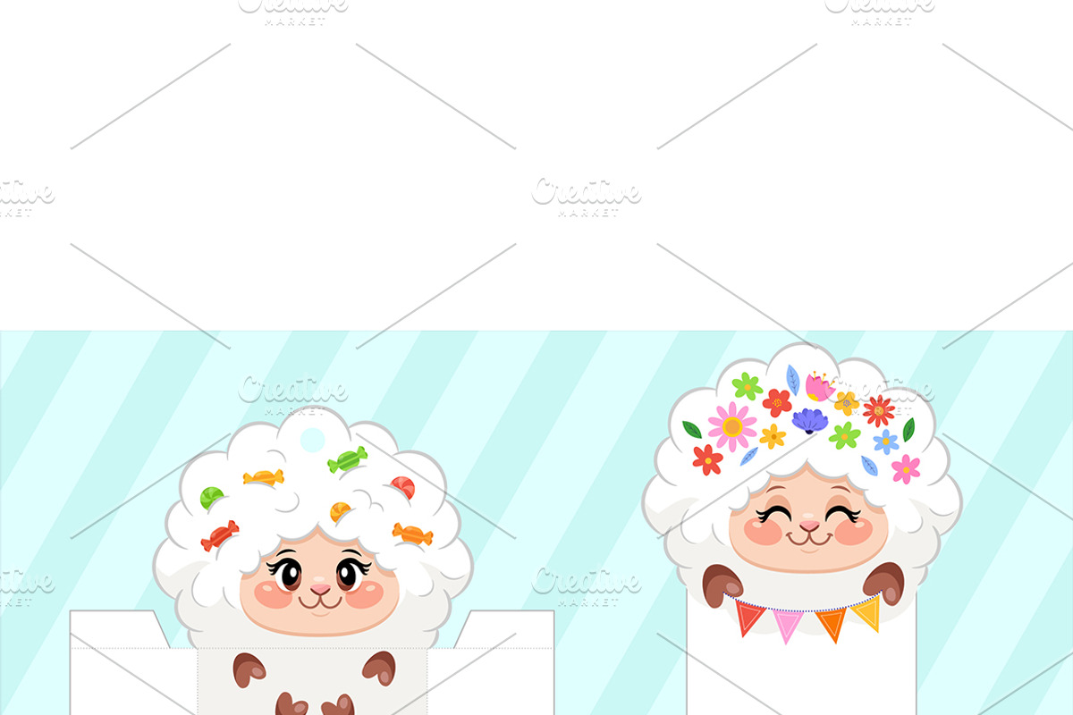 Eid AlAdha Sheep Gift Cards, a Seasonal Illustration by MISS CHATZ (Photo 3 of 3)