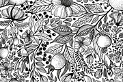 Endless Garden. Black&White pattern, a Pattern Graphic by Marta & Livonka (Thumbnail 4 of 9)