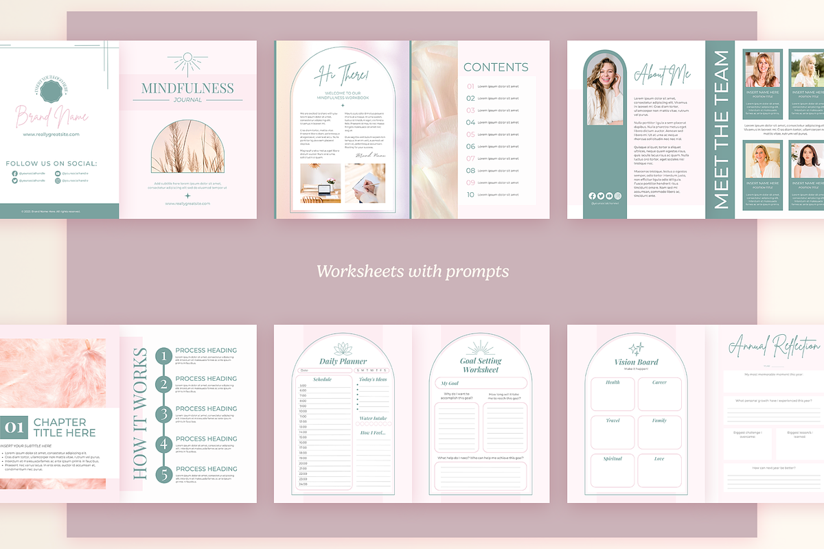 Mindfulness Journal, a Stationery Template by Creatif Foundry (Photo 3 of 7)