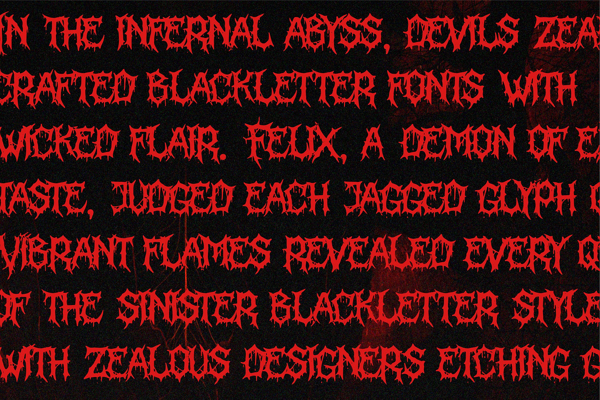 Kerak Neraka | Black Metal Font, a Blackletter Font by Denustudios (Photo 8 of 11)