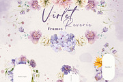Watercolor Violet Floral Collection, a Decorative Illustration by Damian Roh (Thumbnail 8 of 14)