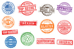 Grunge Commercial Vector Stamps